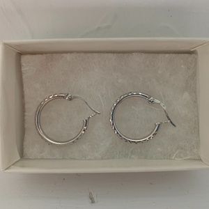 Beautiful silver hoop earrings